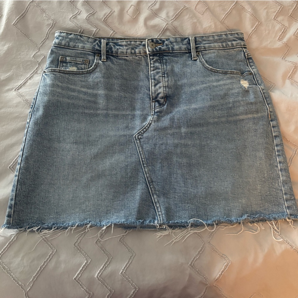 Blue Denim Mini Skirt